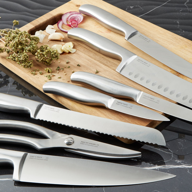 BergHOFF DiNA Pica 7pc Stainless Steel Knife Block Set main image 0
